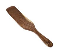 BESPORTBLE Ergonomic Long Handle Wooden Wok Spatula Food Grade Wood Cooking Tool Kitchen Utensil Non-Stick Pan Safe Stirring Frying Turner with Smooth Polished Surface and Hanging for