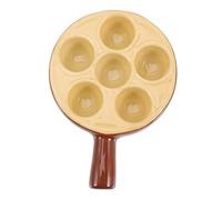 BESPORTBLE Escargot Grilling Plate Ceramic Snail Baking Dish Non Slip Bottom Heat Resistant Grill Pan for Home Restaurant Use Porcelain Serving Tray