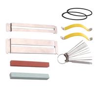 BESPORTBLE Essential Guitar Luthier Tools Fretboard Guards String Spreaders Grindstones Nut Filing Polishing Kit