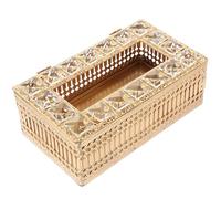 BESPORTBLE European Luxury Gold-Plated Crystal Tissue Box Cover, Rectangular Paper Tissue Holder for Household Napkin Storage, Decorative Paper Towel Dispenser for Living Room and Office