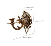 BESPORTBLE European Style Cast Iron Wall Sconce Candle Holder with Distressed Finish Sturdy Retro Fixture for Living Bedroom Dining Area Decor Multifunctional Hanging Candlestick Holder with