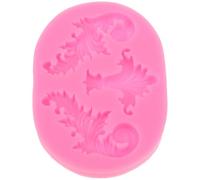 BESPORTBLE European Vintage Relief Silicone Fondant Mold for DIY Craft Clay Chocolate Making, Pink Food-Grade Soft Silicone, 3D Embossed Design for Home Baking and Candy Supplies