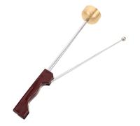 BESPORTBLE Extendable Copper Prayer Bell with Ergonomic Wooden Handle Lightweight Portable Percussion Instrument for Buddhist Chanting and Spiritual Harmony Compact and Design