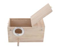 BESPORTBLE Extra Large Parrot Breeding Box Left Opening Wooden Bird Nesting Holder for Parakeets and Wild Birds and Nesting