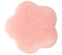 BESPORTBLE Facial Cleansing Sponge for Women Flower Shape Plant Material Exfoliating and Apply Makeup Soft Face Scrubber Cartoon Design Pink Colour Eco-Friendly