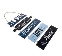 BESPORTBLE Farmhouse Kitchen Wooden Sign Decorative Plaque Bless The Food Before Prayer Wall Decor Rustic Hanging Wall Art for Home Dining