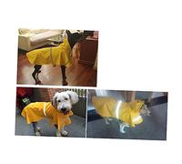 BESPORTBLE Fashion Pet Rain Slicker for Medium and Large Dogs Reflective Dog Raincoat Yellow Keeps Pets Dry and Comfortable Rainy Days
