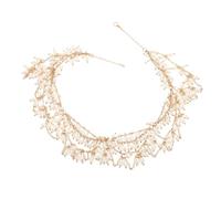 BESPORTBLE Faux Pearl Head Chain for Women Vintage Hair Accessory with Tassel Elegant Wedding Headpiece for Festivals Special Occasions Dazzling Forehead Decor