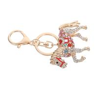 BESPORTBLE Feng Shui Horse Keychain Rhinestone Metal Key Ring Luck Animal Pendant for Car Keys Handbags Zodiac Gift Accessory