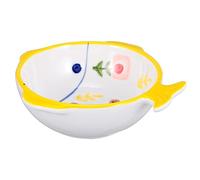 BESPORTBLE Fish Shape Ceramic Cat Bowl Creative Anti-tip Design for Comfortable Eating Posture for Food and Water Pet Feeder for Cats and Dogs
