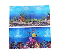 BESPORTBLE Fish Tank Background Sticker Adhesive Wallpaper Decorative Picture Backdrop Decor Underwater Aquarium Scene