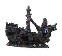 BESPORTBLE Fish Tank Pirate Ship Landscape Ornament Driftwood Decor Underwater Ship Decor Fish Tank Decoration