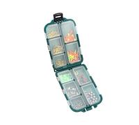 BESPORTBLE Fishing Accessory Set 157 Pcs Mini Replacement Kit Plastic Storage Box 10 Compartments Hooks Beads Connectors Portable Utility Lures