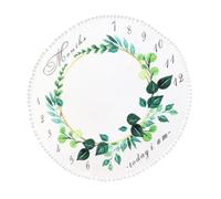 BESPORTBLE Flannel Photo Prop Blanket 1. Round Soft Washable Burp Cloth for Newborn Photography and Comfortable Nap Use