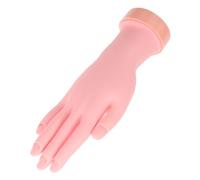 BESPORTBLE Flexible Bendable Nail Practice Hand for Manicure Training Reusable Fake Human Hand Model for Beginners and Professionals Lightweight Portable Tool for Nail Art Learning and