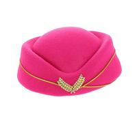 BESPORTBLE Flight Attendant Accessories Women's Hair Hat Air Hostess Cap Faux Wool Uniform Costume