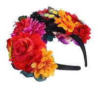 BESPORTBLE Flower Girl Crown Simulated Flower Headband Day Dead Headpiece for Women
