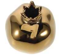 BESPORTBLE Flower Use Pomegranate Ceramic Elegant Vase Golden Shaped with Versatile and Effortless Maintenance for Living Room and Wedding Home Decor