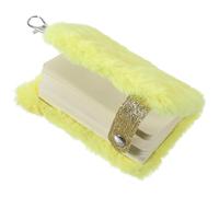 BESPORTBLE Fluffy Mini Diary for Compact Plush Journal with Cartoon Keyring, Small Blank Notebook for Notes and Sketches, for Travel and School