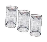 BESPORTBLE Foldable Fishing Net Basket Portable Collapsible Nylon Mesh Trap for Minnows Crawfish Crabs Eels Suitable for River Ocean Fishing with Easy Setup and Reusable Design
