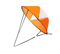 BESPORTBLE Foldable Kayak Sail Scout Downwind Wind Sail Portable Orange 108cm x 108cm Canoe Kayak Accessories for Easy Sailing on Water