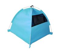 BESPORTBLE Foldable Pet Tent for Dogs and Cats Waterproof Summer Outdoor Dog House Breathable Blue Canopy Bed for Camping and Travel