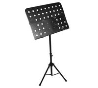 BESPORTBLE Foldable Portable Music Stand with Adjustable Height Black Musical Note Design Stable Sheet Holder for Piano Guitar Band Lightweight Professional Book Stand for Travel Practice
