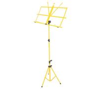 BESPORTBLE Folding Music Sheet Tripod Stand Adjustable Metal Music Holder for Lightweight Portable Design Yellow for Guitar Accessories and Sheet