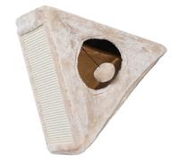 BESPORTBLE Folding Pet House for Cats Triangular Sisal Scratching Post with Warm Mat Portable Cat Tent for Indoor Use Durable and Chic for Cozy Living Spaces