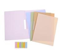 BESPORTBLE Folio Folder Sleek Modern Design A4 5pcs with Swing Clip, Multifunctional Plastic Document Folder with Large Capacity Accommodating A4 Random Color for School and Office Use