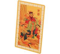 BESPORTBLE Fortune Amulet Multi-functional Chinese Amulet Card Made of Aluminium Magnesium Alloy Chic Decorative Style Blessed by The Five Wealth Gods for Business Events and Weddings 2024