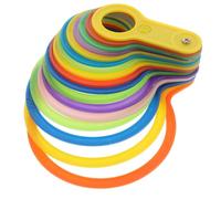 BESPORTBLE Fruit Grading Ring Measurement Tool Plastic Diameter Measuring Gauge for Citrus Oranges Fruits Measuring Tool for Size Sorting Multi-Colour Ring Sizer 1 Set