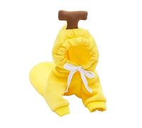 BESPORTBLE Fruit Style Dog Hoodie Banana Dog Bodysuit for Pets Cozy Clothing for Play and Sleep for Parties and Daily Wear