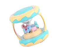 BESPORTBLE Funny Carousel Hand Drum with Light and Music No Battery Required Sturdy Fall Resistant Early Education Plaything for Boy Girl Random Color