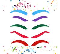 BESPORTBLE Funny Halloween Eyebrows 5pcs Large Size Fake Eyebrows for Costume Party Masquerade Accessory