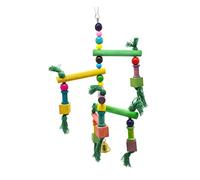 BESPORTBLE Game Turning Wheel Parrot Swing Toy Ladder Creative Climbing Toy for Cockatiels Parakeets and Birds Fun and Safe Playground for Exercise and Exploration Colors May Vary
