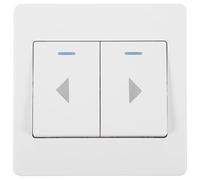 BESPORTBLE Garage Door Push Button Switch Panel 2-Button ABS Wall-Mounted Reset Control for Garage Door and Curtain in Home Supply Use