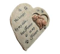 BESPORTBLE Garden Cat Memorial Stone Ornament Heart-shaped Angel Pet Tribute Statue for Outdoor Decor Resin Cat Grave Marker for Honoring Deceased Pets