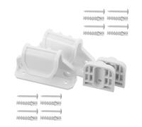 BESPORTBLE Gate Extension Kit for Retractable Indoor Safety Gate White Door Repair Hardware Set with 2 Latches 2 Brackets and Screws for Nursery and Stair Use