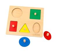 BESPORTBLE Geometry Panel Puzzle for Early Education Cognitive Math Insets with Colorful Shapes Enhances Fine Motor Skills Visual-spatial Learning and Shape Recognition