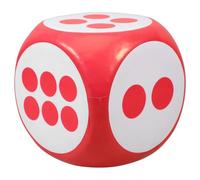 BESPORTBLE Giant Foam Dice 20cm Big Red and White Numbered Dice for Party Games and Educational Activities Large Foam Cube Prop for Indoor and Outdoor Events