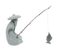 BESPORTBLE Giant Taigong Fisherman Statue for Aquarium Decor Large Japanese Garden Ornament Stone Figurine for Zen Gardens and Fish Tanks