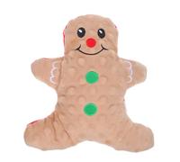 BESPORTBLE Gingerbread Man Christmas Dog for Medium Small Puppies Interactive Squeaky Chew Plush Animal for Teething Holiday Fun Indoor Outdoor Play Festive Pet