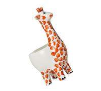 BESPORTBLE Giraffe Succulent Planter Ceramic Flower Pot White Cartoon Animal Design Mini Gardening Pot for Indoor Outdoor Bonsai and Small Plants