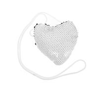 BESPORTBLE Girls Toddler Sequin Purse Heart Shaped Small Bag with Long Strap for Little Girls and Kids Ideal for Parties Dress-up and Everyday Use