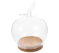 BESPORTBLE Glass Flower Display Cover with Wooden Base, Smooth Surface and Delicate Appearance, for Preserved Flowers and Keepsakes Display in Home or Garden