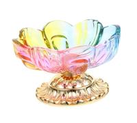 BESPORTBLE Glass Lotus Fruit Plate Decorative Bowl for Home Decor Buddha Table Fruit and Melon Seed Plate Practical Salad Bowl for Parties Easy to Clean Versatile Food Storage