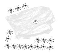 BESPORTBLE Glow-in-the-dark Stretchy Spider Web Decoration with Realistic Plastic Spiders for Halloween Party Indoor Outdoor Haunted House Spooky Wall Decor and Outdoor Cobwebs