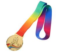 BESPORTBLE Gold Cycling Medal Zinc Alloy Award with First Place Ribbon for Biking Achievements Lightweight Competition Prize for Cycling Events and Championship Winners