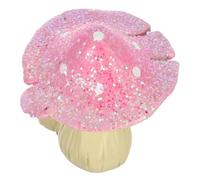 BESPORTBLE Gold Dusted Mini Mushroom Figurines Scale for Dollhouse Furniture Fairy Garden Decor and Micro Landscape Scenes Compatible with Bjd and Dolls